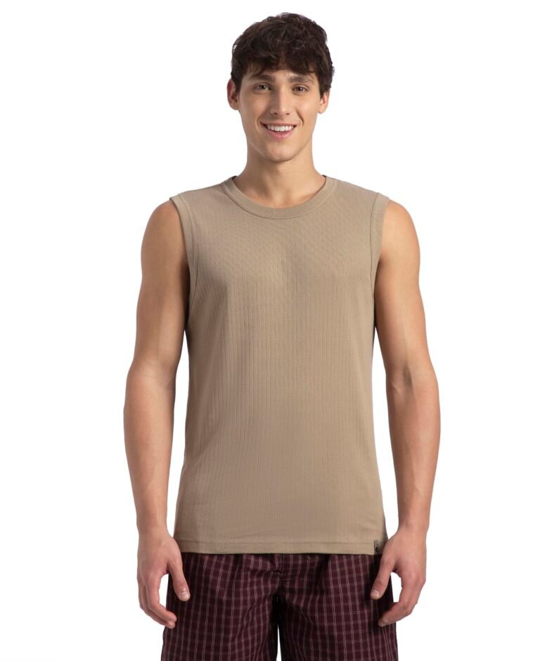 Jockey 9930 Men Super Combed Cotton Rib Solid Round Neck Muscle Vest