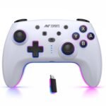 Ant Esports Supernova Lite White Wireless Gaming Controller for Android, iPhone|iPad,PC&Smart TV|Bluetooth Gamepad with Turbo Function, Dual Vibration, RGB Lighting,Macro Controls&Ergonomic Design