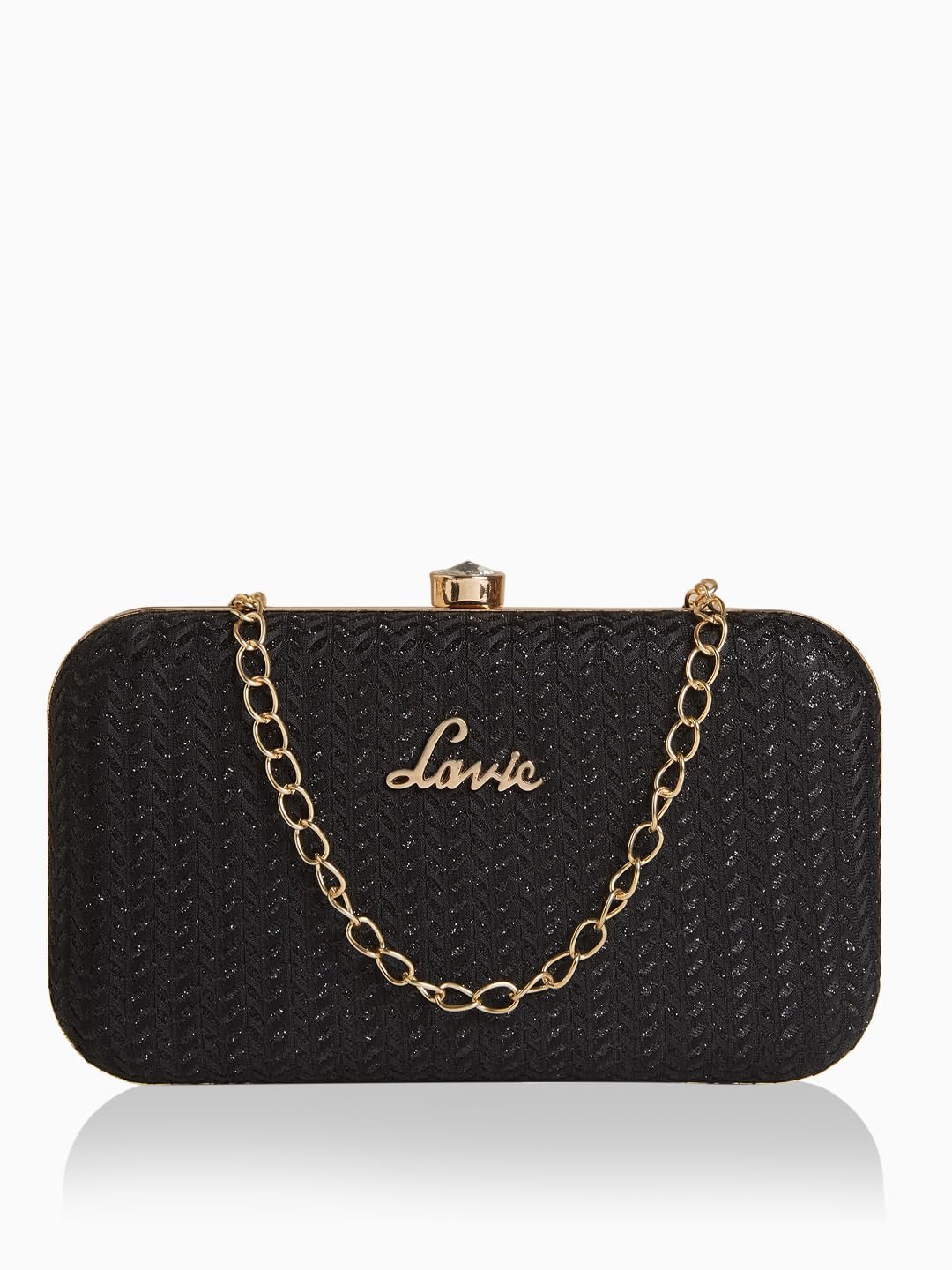 Lavie Women’s Sparkle Framed Clutch | Ladies Purse Handbag