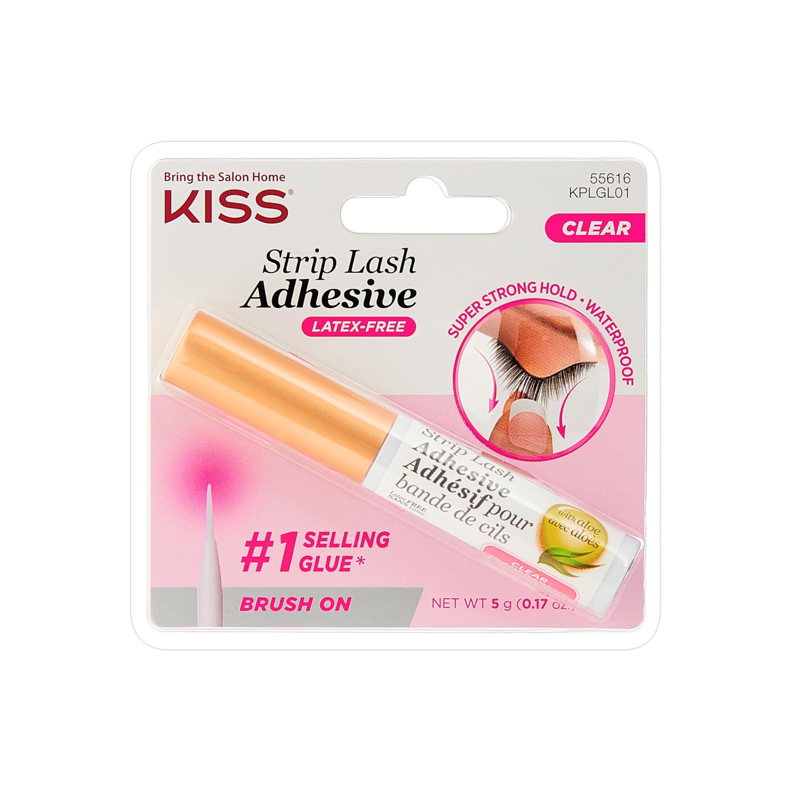 Kiss Products Ever Ez Strip Eyelash Adhesive, Clear, 0.1 Pound