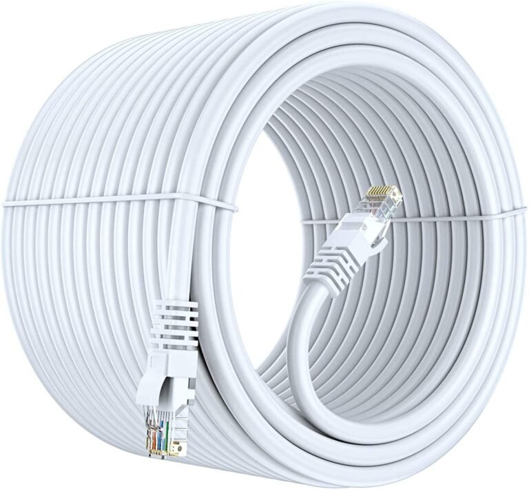 FEDUS Cat6 Ethernet Cable, 5 Meter High-Speed 550MHZ / 10 Gigabit Speed UTP LAN Cable, Network Cable Internet Cable RJ45 Cable LAN Wire, Router, White