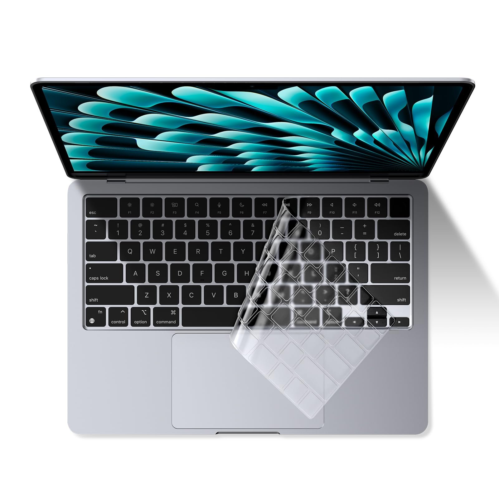 EooCoo Keyboard Cover Skin for MacBook Neo, Air 13.6/15, Pro 14/16, Clear