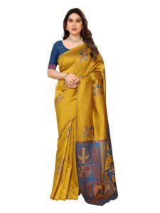 Sidhidata Women’s Kanjivaram Banarasi Soft Silk Saree With Unstitched Blouse Piece (Silk Box Flower)