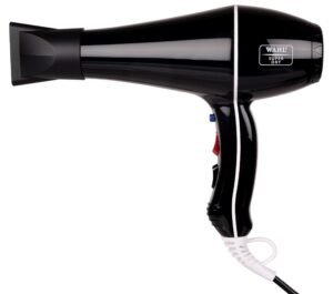 WAHL 5439-024 Super Dry Professional 2000 Watts Ionic Hair Dryer with Tourmaline Technology, 3 Heat Settings & 2 Speed Settings & Cool Shot Button – Black