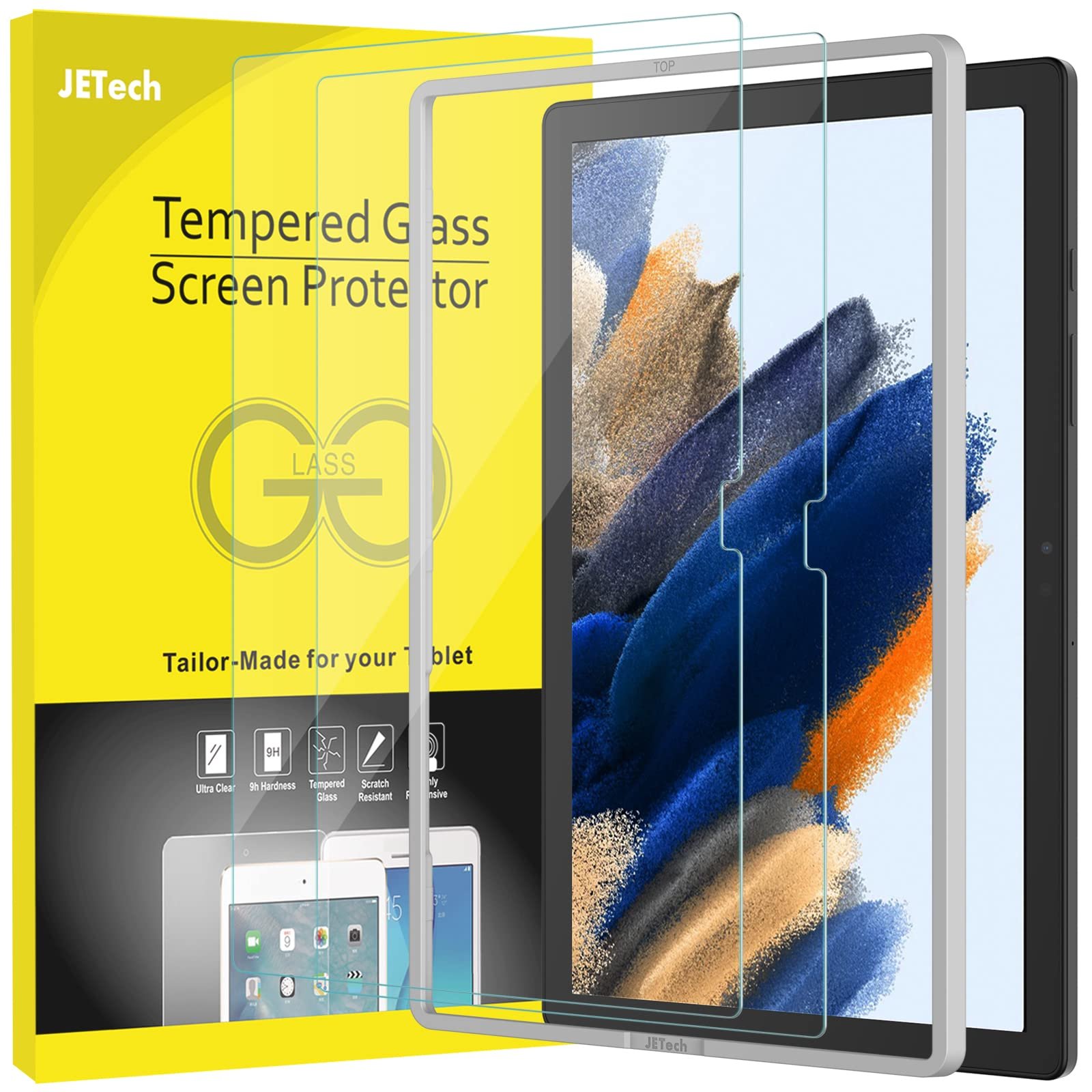 JETech Screen Protector Guard for Samsung Galaxy Tab A8 10.5″, 2-Pack