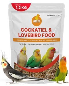 Boltz Adult Bird Food for Cockatiel & Lovebirds Mix Seeds, Canary Seed, Sunflower seed (1.2 KG)