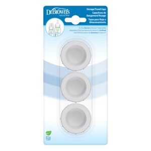 Dr. Brown’s Natural Flow Standard Storage Travel Caps Replace (Pack of 3, Multicolor)