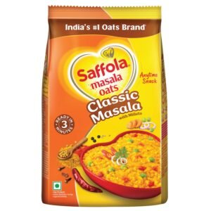 Saffola Masala Oats Classic Masala |1kg | Tasty, Anytime Snack | Ready in 3 mins | Millets Goodness- with Bajra & Jowar | No maida , No added preservatives | helps manage weight