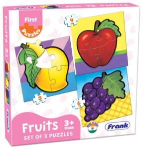Frank Fruits – A Set of 3 Jigsaw Puzzle for Kids Above 3+ Years – Fun & Challenging Brain Booster Games – Educational Puzzle for Focus and Memory – 10209
