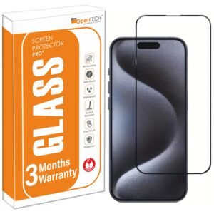 OpenTech Military-Grade Tempered Glass Screen Protector For iPhone 18 Pro Max / 17 Pro Max / 16 Pro Max With Edge To Edge Full Screen Coverage | Scratch Resistant | Case Friendly | Easy Installation Kit