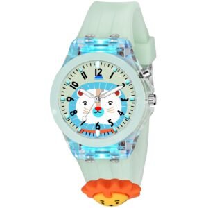 SWADESI STUFF Cute Cartoon Multi Color Lights Rubber Strap Analog Watch for Girls