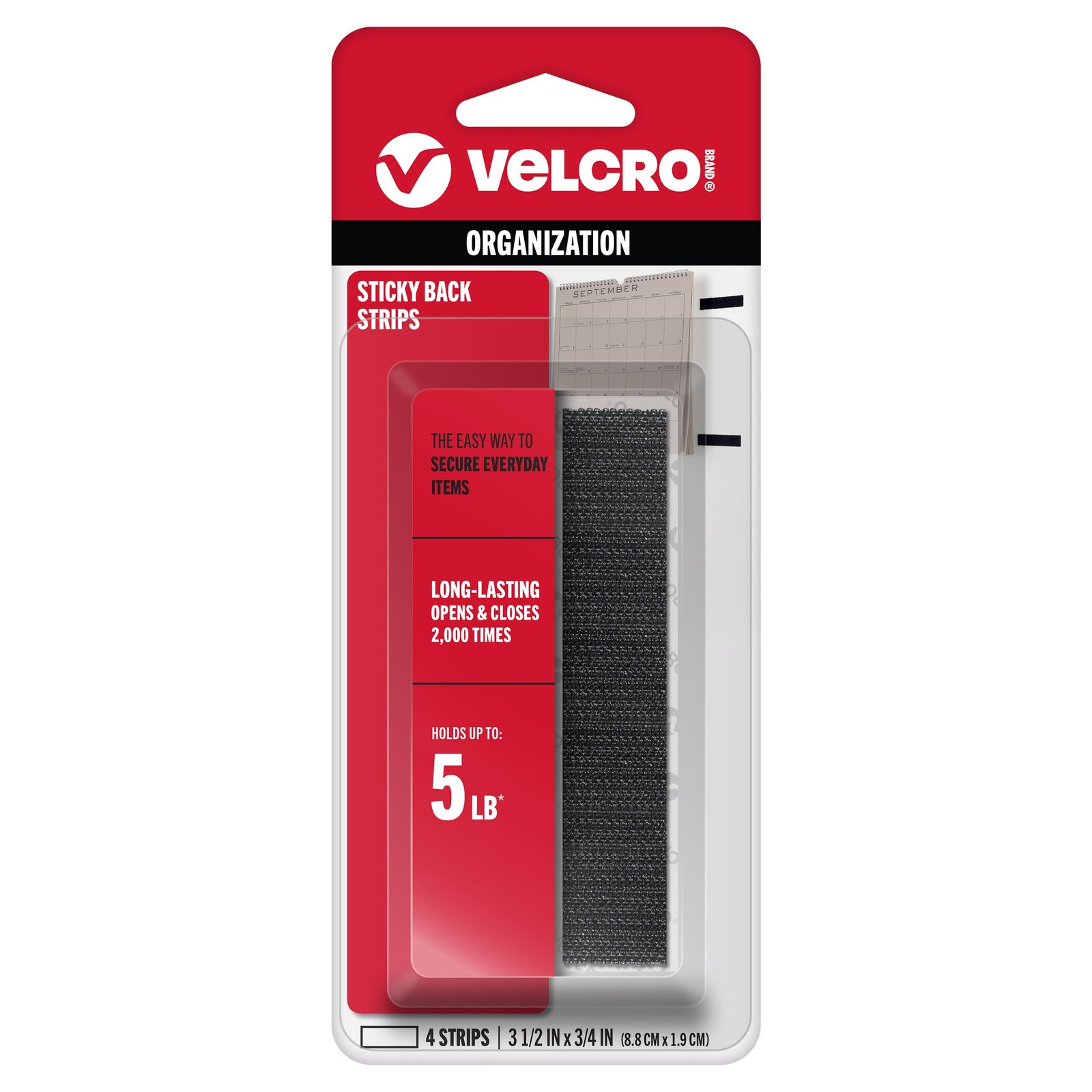 Velcro(r) Brand Fasteners VELCRO Brand – Industrial Strength | Indoor & Outdoor Use | Superior Holding Power on Smooth Surfaces | Size 4ft x 2in | Tape, White – Pack of 1