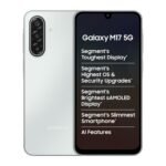 Samsung Galaxy M17 5G Mobile (Moonlight Silver, 4GB RAM, 128GB Storage) | 50MP OIS Triple Camera | Super AMOLED Display | Gorilla Glass Victus | 6 Gen OS Upgrades | Knox Security | AI