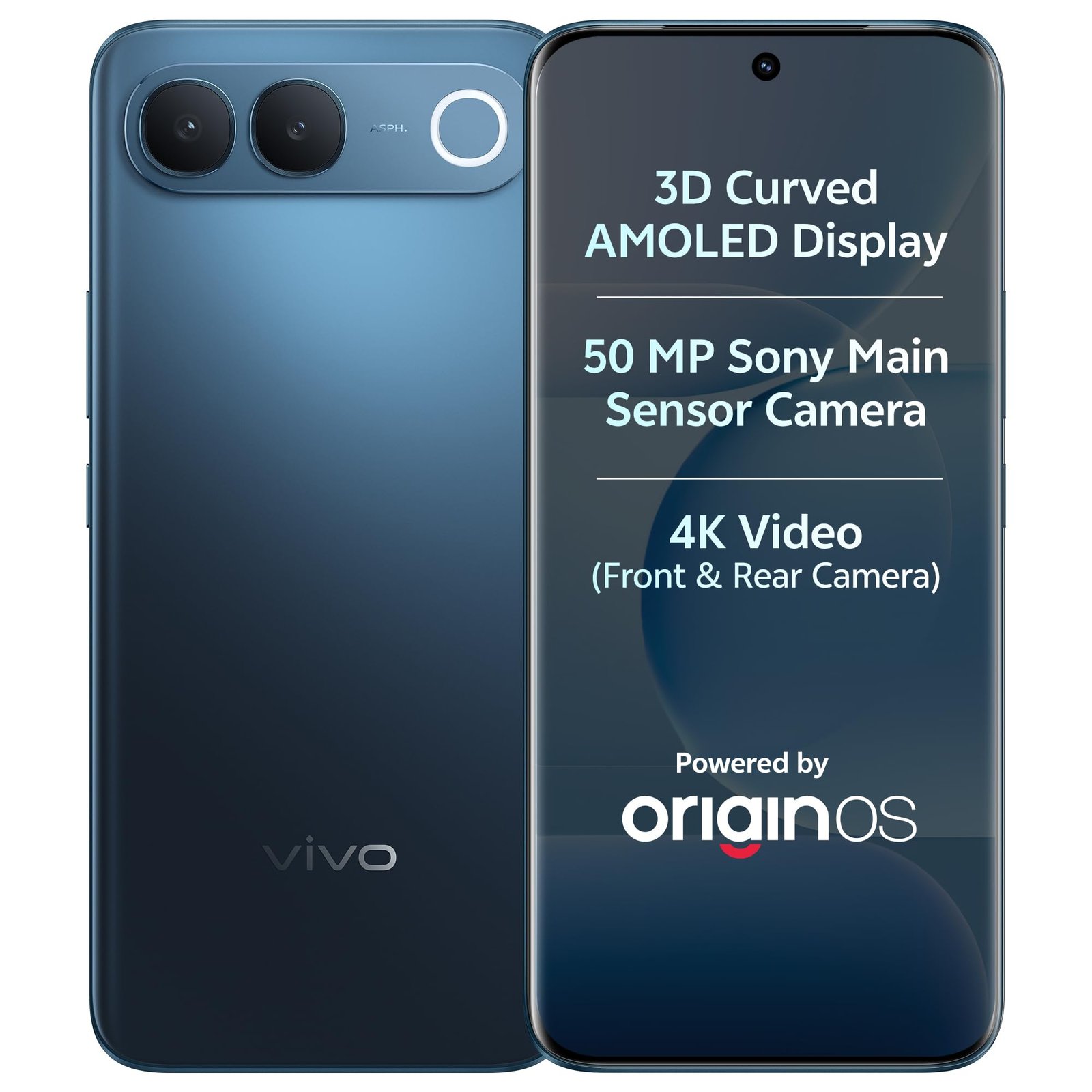 vivo S2 5G (Sapphire Blue, 8GB RAM, 128GB Storage) | 50MP Sony Camera | 4K Video | 7050 mAh Battery | 3D Curved AMOLED Display | MTK D-7360 Turbo Processor with No Cost EMI/Additional Exchange Offers
