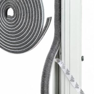 URBANMONK 10-Meter Weather Stripping Door Seal Strip | Self Adhesive Weather Strip Sound proofing for Windows | Window Sealing Strips for Gap | soundproof Door Seal | Gray