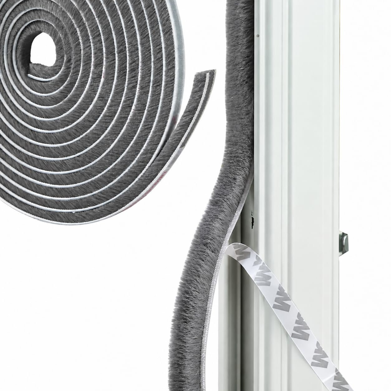 URBANMONK 10-Meter Weather Stripping Door Seal Strip | Self Adhesive Weather Strip Sound proofing for Windows | Window Sealing Strips for Gap | soundproof Door Seal | Gray