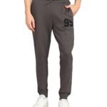Alan Jones Clothing Men Mid Rise Cotton Blend Joggers Track Pants | French Terry | Zipper Pocket | Casual, Gym & Lounge Wear