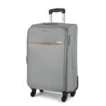 Safari Prisma Neo 77Cm Large Checkin Trolley Bag Polyester Expandable Soft Luggage, 4 Wheels 360 Degree Wheeling, Travel Bag, Suitcase for Travel, Trolley Bags for Travel Large Size, Grey
