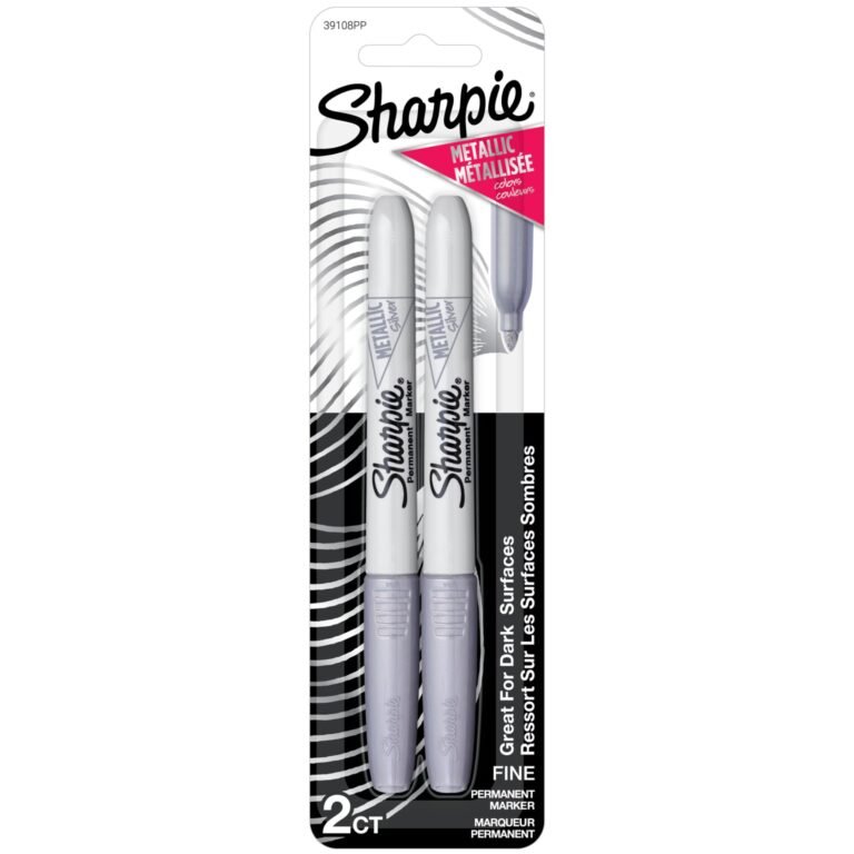 Sharpie Metallic Fine Point Permanent Markers, 2 Silver Markers (39108PP)