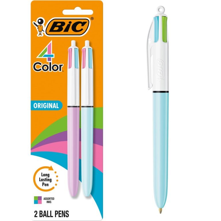 BIC 4-Color Fashion Colors for Medium Point Ball Pen – Pack of 2