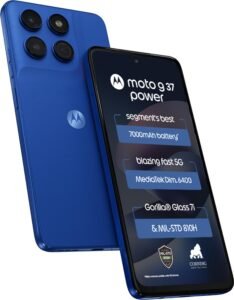 Motorola Moto g37 Power 5G (Pantone Nautical Blue, 128GB Storage, 4GB RAM) | 6.67-inch HD+ 120Hz Display | Dimensity 6400 | 50MP Camera | 7000mAh Battery | 30W Charging