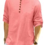 ROYALSCOUT Men’s Cotton Polyester Blend Solid Regular Fit Full Sleeve Short Kurta | Ethnic, Lightweight Summer Kurta for Daily & Occasion Use