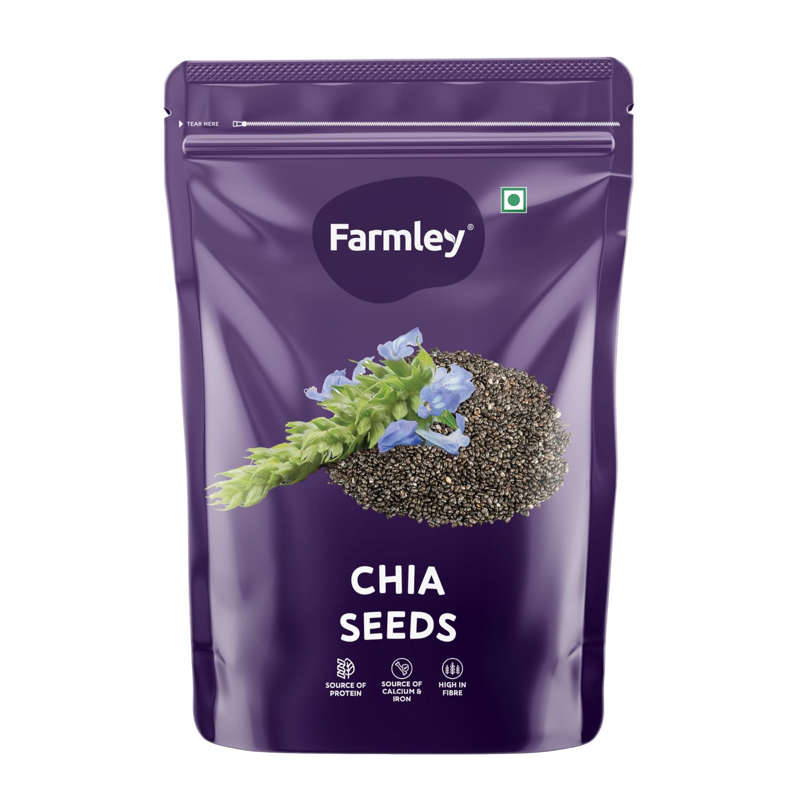Farmley Chia Seeds 200g I Seeds for Eating | Seeds for Weight Management | Rich in Calcium, Protein & Fibre (Pack of 1)