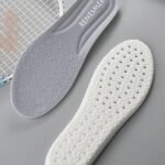 RENESMEE Memory Foam Shoe Insoles, Elastic Shock Absorbing Height Increasing Sports Shoe Insoles For Men And Women Cuttable Soft Breathable Honeycomb Orthotic Replacement Inserts (Size EU 40-45)