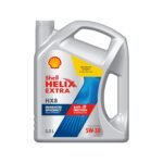 Shell Helix Extra 5W-30 API SP Fully Synthetic Oil for Petrol, Diesel & CNG Cars (3.5L), Enhanced Efficiency with Anti friction Technology