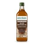 Anveshan Wood Cold Pressed Mustard Oil – 1L | PET Bottle | Kacchi Ghani | Black Mustard Oil | A1 Grade Mustard Seeds & 0 trans fat| Rich Aroma | Naturally Cholesterol Free & Goodness of Omega 3