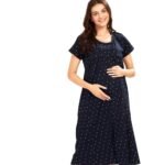 AV2 Women’s Cotton Floral Calf Length Maternity Nighty