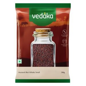 Amazon Brand – Vedaka Mustard (Rai) Whole Small | 200 g | No Cholesterol & No Added Additives