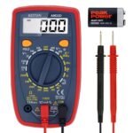 ASTROAI Digital Multimeter, 2000 Counts Multimeter with DC AC Voltmeter and Ohm Volt Amp Tester, Measures Voltage, Current, Resistance; Tests Live Wire, Continuity (Red)