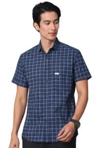 Majestic Man Men Comfort Slim Fit Checked Pure Cotton Half Sleeve Casual Shirt