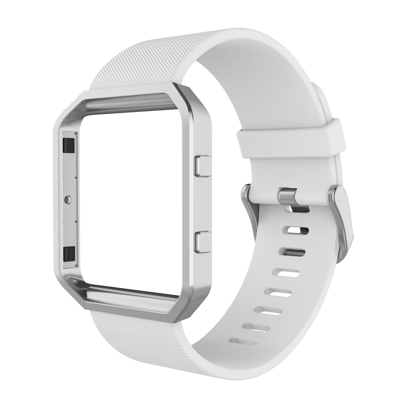 Simpeak Band Compatible with Fitbit Blaze Smartwatch Fitness, Silicone Wrist Band with Metal Frame for Fitbit Blaze Men Women, Small/Large