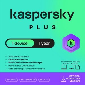 Kaspersky Plus Security | 1 Device | 1 Year | Email Delivery – No CD