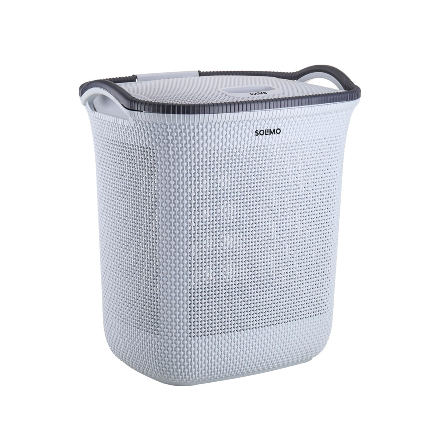 Amazon Brand – Solimo Honey comb Laundry Basket – Small- 42 Litres – 45 cm x 36 cm x 50 cm | Light grey