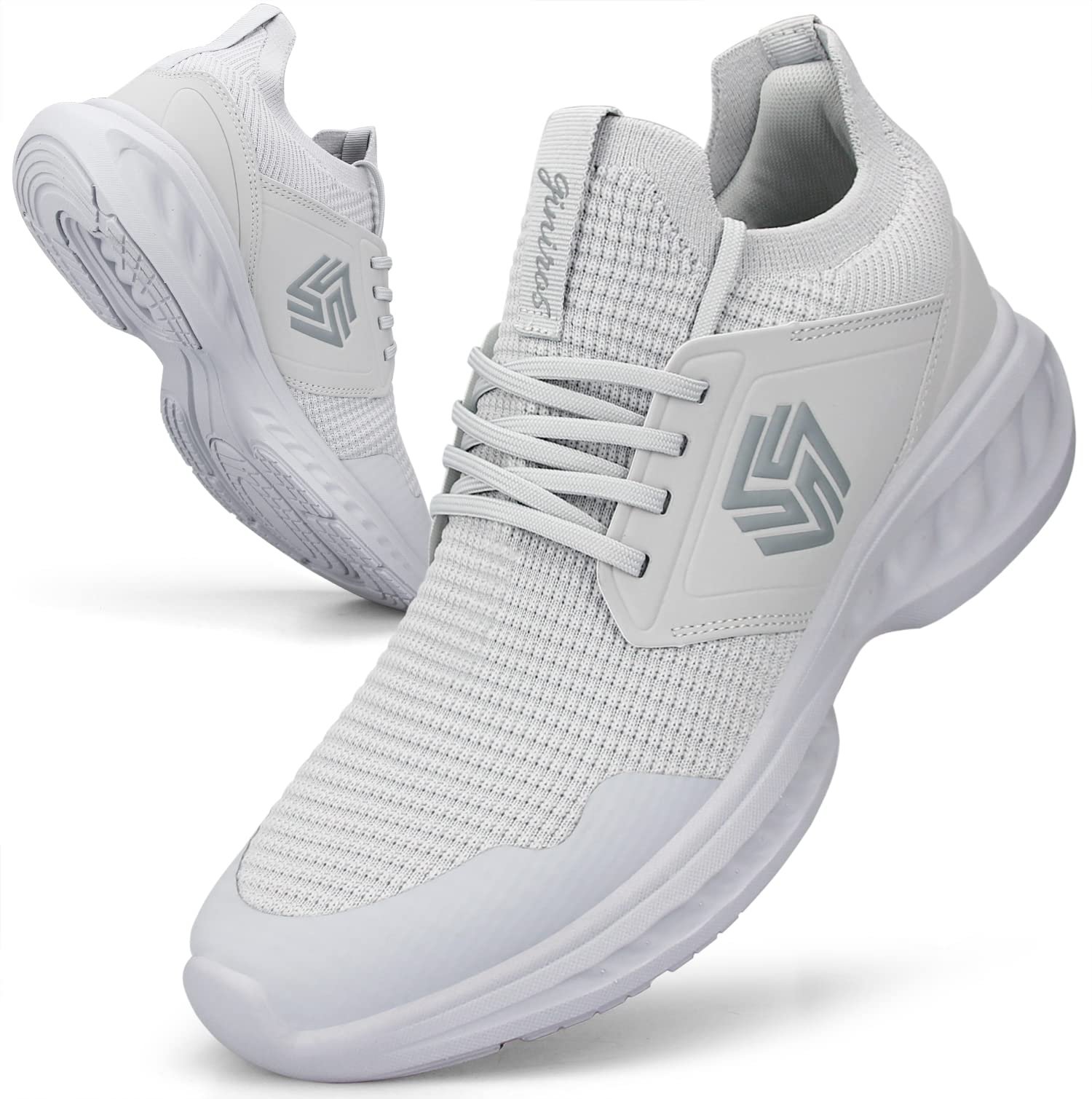 Giniros Trainers Men’s Running Shoes Sports Shoes Trainers Running Tennis Shoes Leisure Road Running Shoes Fashion Lightweight Breathable Walking Shoes Outdoor Fitness Jogging Shoes