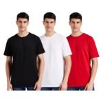 Amazon Brand – Symbol Men’s Solid Cotton T Shirt | Round Neck | Half Sleeve | Plain-Regular Fit (Available in Plus Sizes)