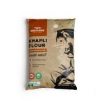 Two Brothers Khapli Wheat Flour (5kg) | Low-Gluten Wheat Flour | High Dietary Fiber for Easy Digestion | Stoneground Emmer | Khapli Atta | India’s Only Certified Glyphosate Free Atta