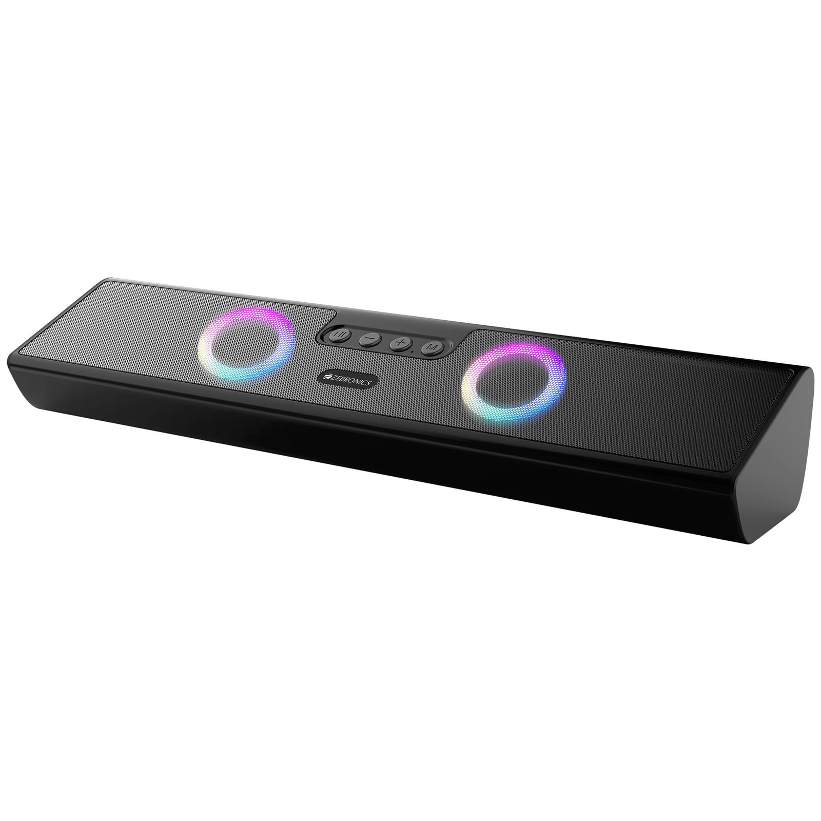 ZEBRONICS Astra 35, Portable Bluetooth Speaker, 16 Watts, Upto 8h Backup, Dual Drivers + Dual Passive Radiators, Call Function, Bluetooth v5.3 | USB | mSD| AUX, TWS, RGB LED