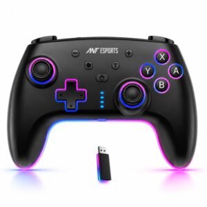 Ant Esports SupernovaLite Wireless Gaming Controller for PC|Android,iPhone,iPad&Smart TV with Bluetooth Connectivity|Turbo Function|Dual Vibration|RGB Lighting||Macro Controlsand 1-Year Warranty-Black