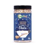 Nutriorg 100% Organic Rolled Oats 500gm | Pack of 1 | Gluten Free | High protein | Weight loss | Fibre Rich | Easy to Cook | Overnight Oats | Nutritional Breakfast Cereal Oats | Air Tight Plastic Jars