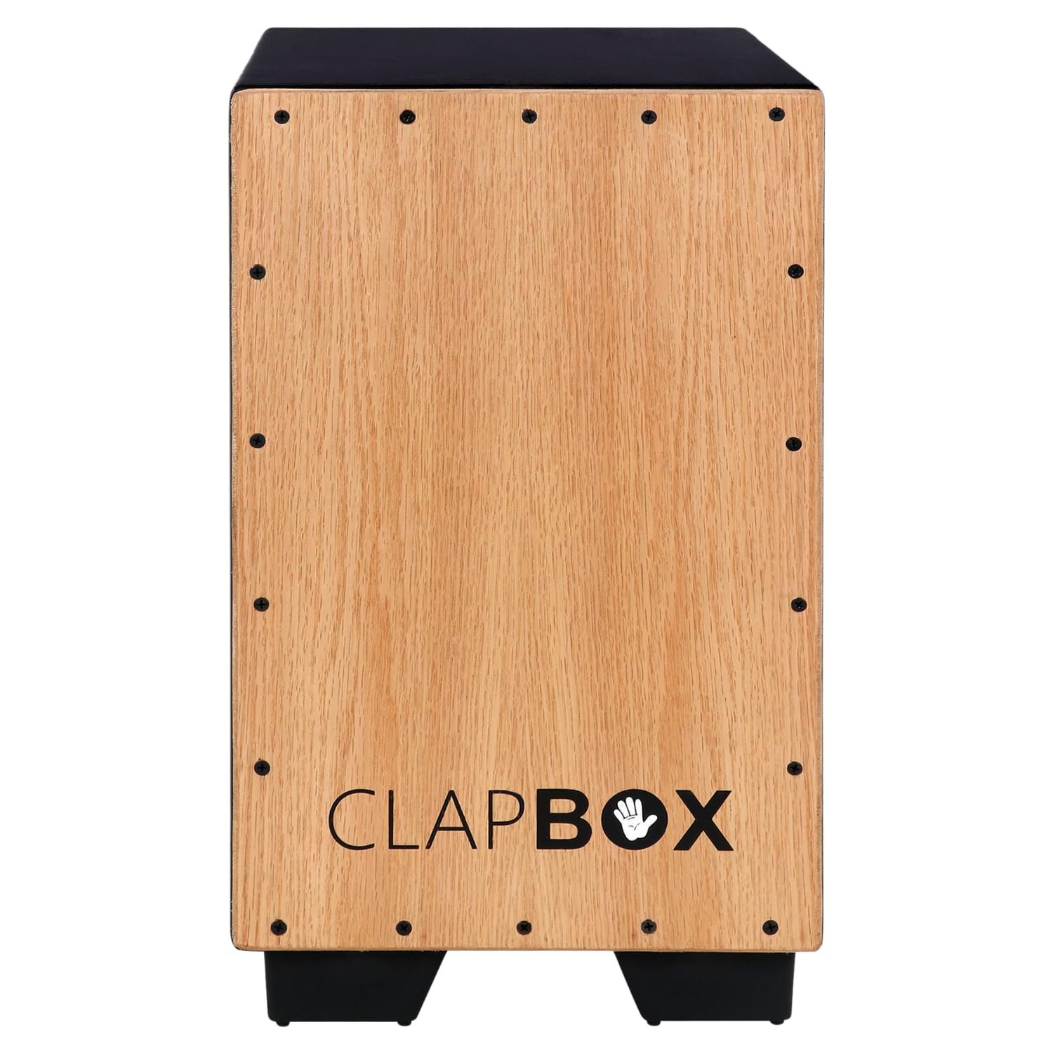 Clapbox Cajon CB11 -Black, Oak (H:50 W:30 L:30) – 3 Internal Snares
