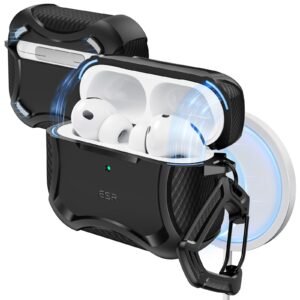 ESR for AirPods Pro 3 Case (2025), Magnetic Lid, Cyber Series, Black