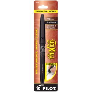 Pilot FriXion Ball Erasable Gel Pen, Fine Point, Black Ink (31560)