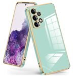 Galaxy A52 5G Case, Shockproof, SC-53B, SOG05, Cover, TPU, Thin, Clear, Lightweight, Compatible with Wireless Charging, Plating, with Strap Hole, Galaxy A52 4G/5G Smartphone Case, Cute, Soft, No