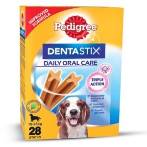 Pedigree Dentastix Oral Care Dog Treat, Adult Medium Breed (10-25 kg), 720 g, Recommended by Vets, Supports Gum Health, Reduces Risk of Gum diseases