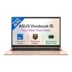 ASUS Vivobook 15 (2026),Intel Core 3 304 (Series 3-Latest Gen),Fingerprint Sensor,8GB RAM,512GB SSD,FHD,15.6″(39.6 cm),Win 11,M365 Basic(1Y),Office 2024,Terra Cotta,1.7 Kg,X1504MA-BQ424WS,AI Laptop