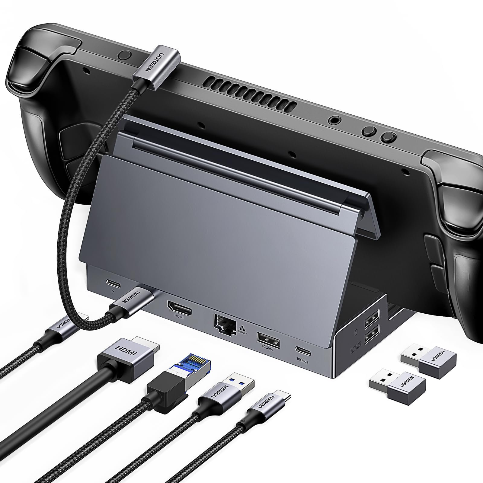 UGREEN Steam Deck Dock 9-in-1, 4K@60Hz HDMI, PD, USB A&C 3.2 Data, Ethernet